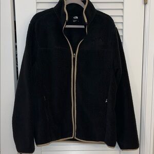 The North Face Black and Tan Jacket Like New- Large